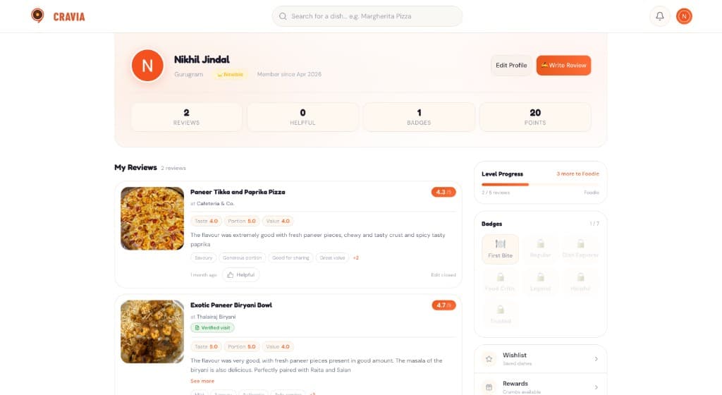 Cravia: Stop Guessing. Order Right. — screenshot 4